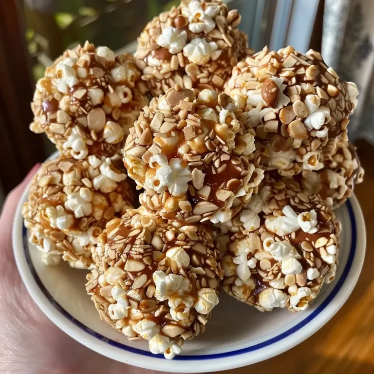 ['Close-up view of a shiny, golden popcorn ball with a textured surface.', 'Side view of delicious popcorn balls arranged on a white plate, showing their fluffy texture.', 'Juicy popcorn balls glistening with syrup, captured in vibrant detail.', 'A cluster of popcorn balls featuring a mix of golden and slightly caramelized colors.']