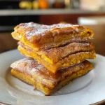 ['Close-up view of Pumpkin Cinnasticks, highlighting their golden-brown exterior.', 'Side view of freshly baked Pumpkin Cinnasticks with a shiny glaze.', 'Appetizing Pumpkin Cinnasticks with a dusting of cinnamon, presented on a plate.', 'Close-up of a single Pumpkin Cinnastick, showcasing its soft texture and pumpkin color.']