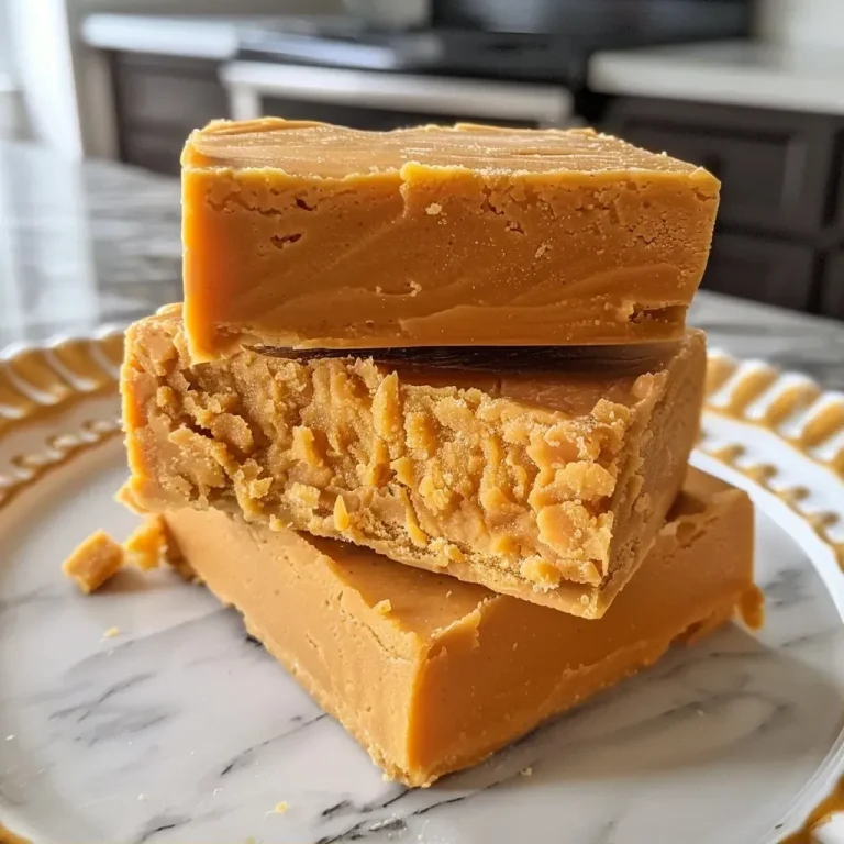 ['Close-up view of a creamy, orange-hued pumpkin fudge, displaying a rich texture.', 'Side angle of pumpkin fudge pieces, with visible white chocolate chips and a smooth surface.', 'Thick, glossy pumpkin fudge showcasing a blend of pumpkin and spices, arranged on a plate.', 'A slice of pumpkin fudge highlighted with subtle swirls of orange and white, emphasizing its rich flavor.']