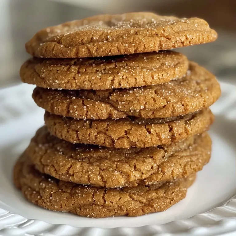 ['A close-up side view of freshly baked Pumpkin Ginger Molasses Cookies, showing their golden-brown color and textured surface.', 'A detailed shot of Pumpkin Ginger Molasses Cookies with a crispy exterior and soft center, highlighting their chewy texture.', 'A mouthwatering image of Pumpkin Ginger Molasses Cookies, showcasing their rich brown color and specks of spices.', 'A side perspective of delectable Pumpkin Ginger Molasses Cookies, emphasizing their inviting appearance and homemade quality.']