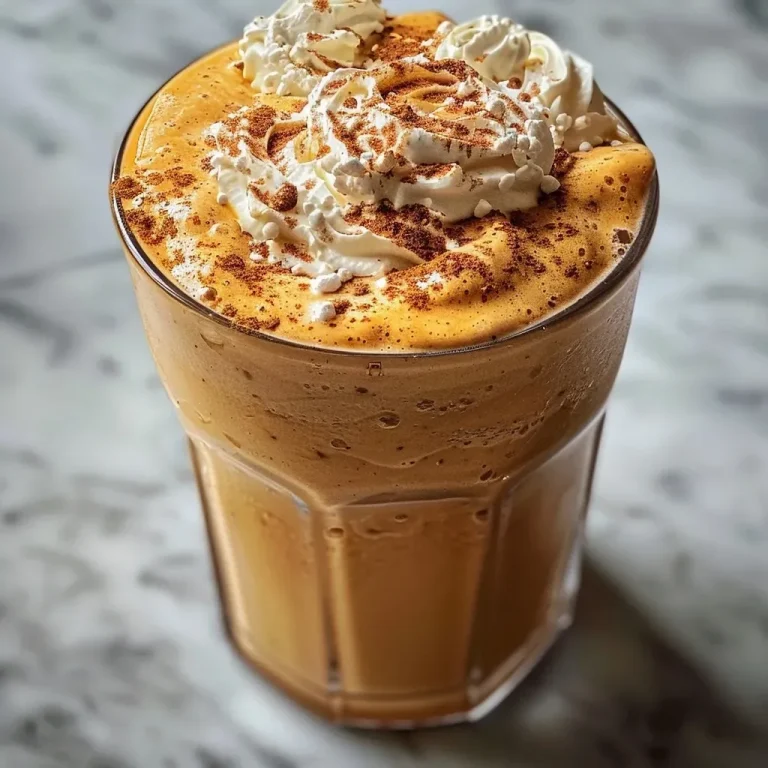 ['Close-up of a creamy pumpkin spice milkshake topped with whipped cream and a sprinkle of cinnamon.', 'Side view of a delicious pumpkin spice milkshake in a glass, highlighted with a dollop of whipped cream and cinnamon.', 'Vivid image of a pumpkin spice milkshake, showcasing its thick texture and seasonal toppings.', 'Close-up shot of a pumpkin spice milkshake garnished with whipped cream and ground cinnamon in a glass.']