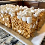 ['Close-up view of a Pumpkin Spice Rice Krispy treat with a golden-brown hue.', 'Side view of a crispy, chewy Pumpkin Spice Rice Krispy, showcasing its texture and color.', 'Zoomed-in image of a Pumpkin Spice Rice Krispy treat, highlighting its gooey marshmallow and rice texture.', 'Detailed shot of a Pumpkin Spice Rice Krispy, with a creamy orange color indicating pumpkin flavor.']