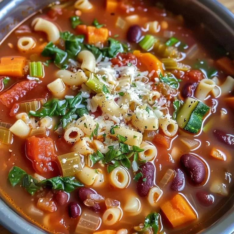 ['Close-up view of a bowl of colorful vegetarian minestrone soup with fresh vegetables.', 'Side perspective of a hearty slow cooker minestrone, showcasing beans and greens.', 'Delicious slow cooker vegetarian minestrone filled with vibrant vegetables and pasta.', 'A comforting bowl of minestrone soup featuring fresh spinach and tomatoes.']