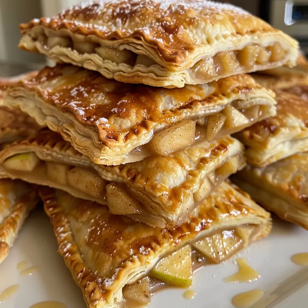 ['Close-up view of a spiced apple pear pie pocket, showcasing its golden crust and juicy filling.', 'Side angle of a baked pie pocket filled with spiced apples and pears, emphasizing texture and color.', 'Deliciously baked spiced apple pear pie pocket with a crispy crust, revealing hints of fruit filling.', 'Juicy filling of an apple pear pie pocket visible through a flaky crust, captured in a close-up shot.']
