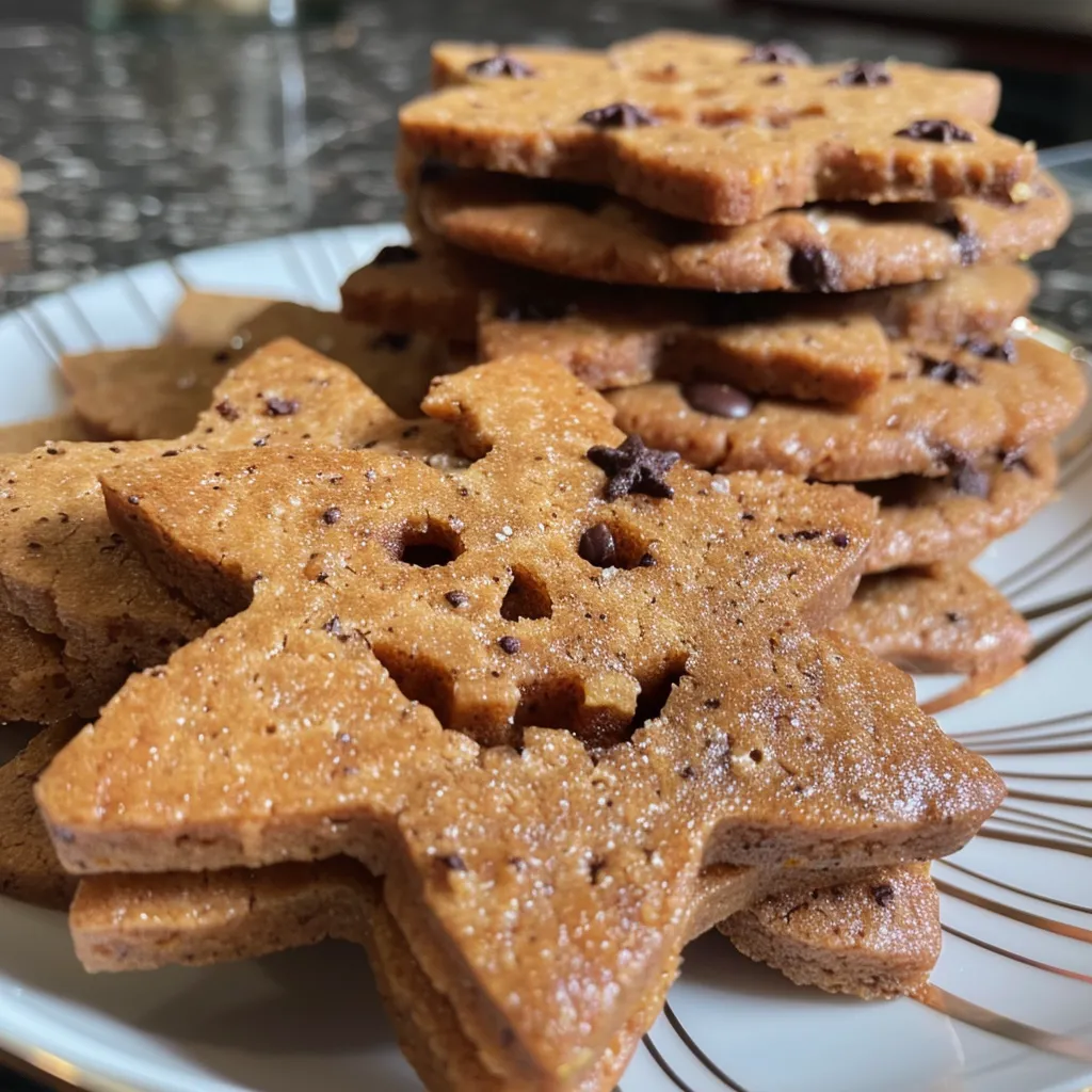 ['A close-up view of Keto Halloween cookies shaped like pumpkins, decorated with sugar-free chocolate chips.', 'Side view of delicious Halloween-themed cookies, featuring a vibrant orange color and playful pumpkin shapes.', 'Juicy Keto cookies with a smooth texture, featuring Halloween motifs and a sprinkle of dark chocolate.', 'An array of keto-friendly Halloween cookies, showcasing intricate pumpkin designs and a tempting buttery finish.']