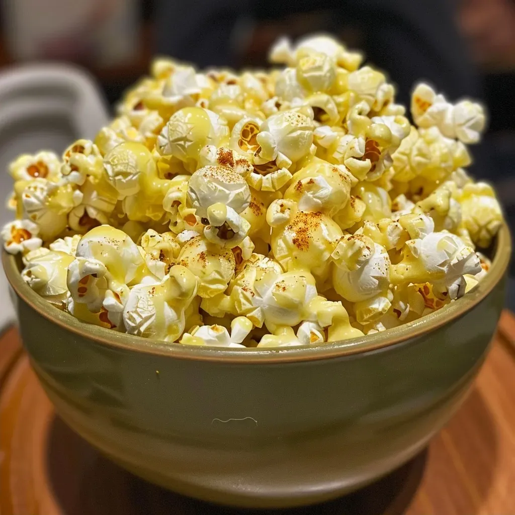 ['Close-up view of vibrant green Zombie Popcorn with a glossy finish.', 'Side view of flavorful Zombie Popcorn, showcasing bright colors and textures.', 'Detailed shot of green and brown popcorn pieces resembling ghoulish snacks.', 'Colorful Zombie Popcorn with a shiny coating, emphasizing its unique appearance.']