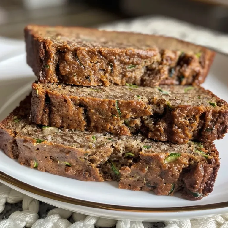['A close-up side view of juicy zucchini bread, showcasing its moist texture and golden-brown crust.', 'Sliced zucchini bread displayed from the side, highlighting its soft interior and flecks of zucchini.', 'A detailed side shot of a loaf of zucchini bread, featuring its rich color and inviting sheen.', 'An iPhone 15 Pro capture of zucchini bread, emphasizing its deliciously baked exterior and lush filling.']