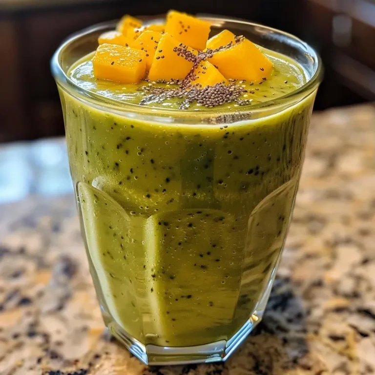 Sip Your Way to Sunshine: The Ultimate Healthy Mango Spinach Smoothie Healthy Mango Spinach Green Smoothie