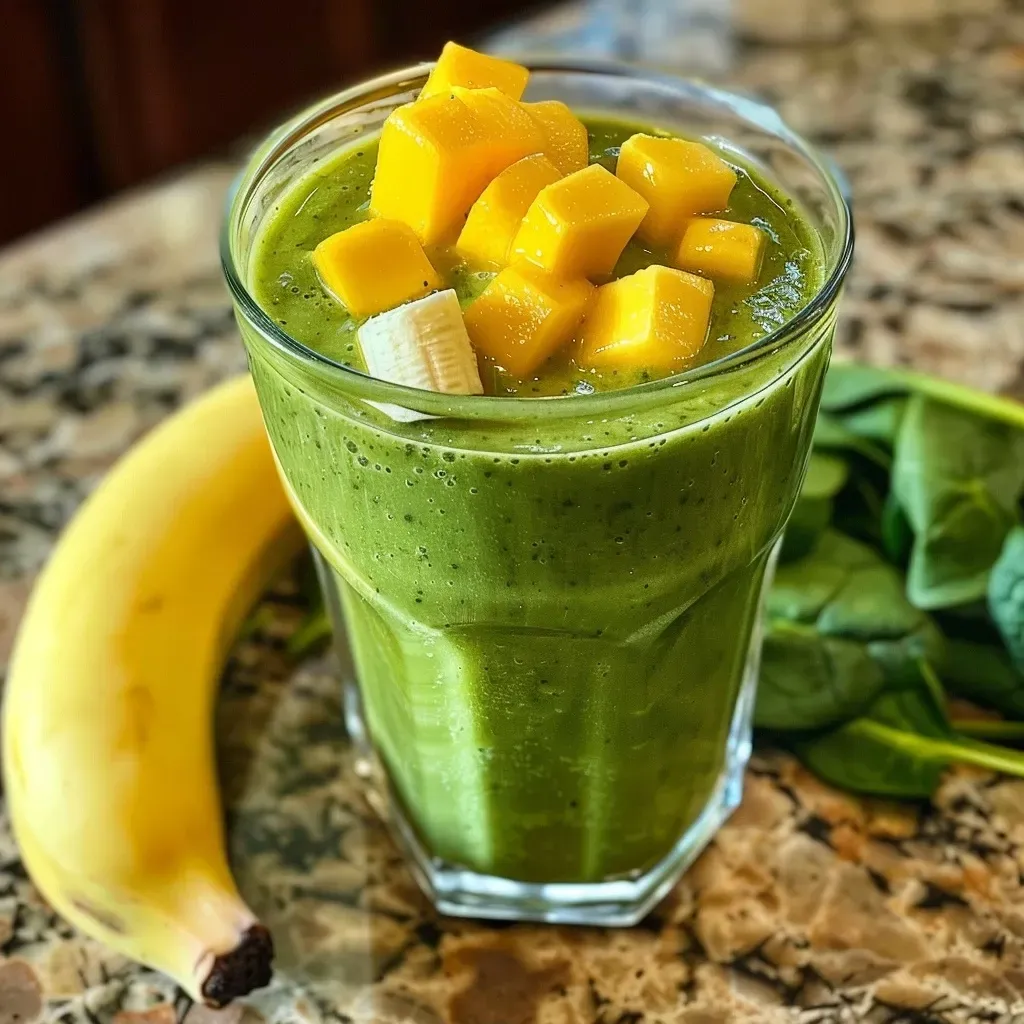Healthy Mango Spinach Green Smoothie