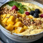 Iced Mango Lassi Smoothie Bowl