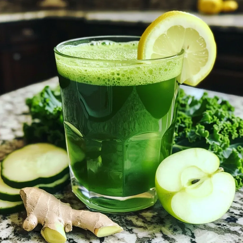 Keto Kale, Spinach, and Green Apple Cleanse Juice