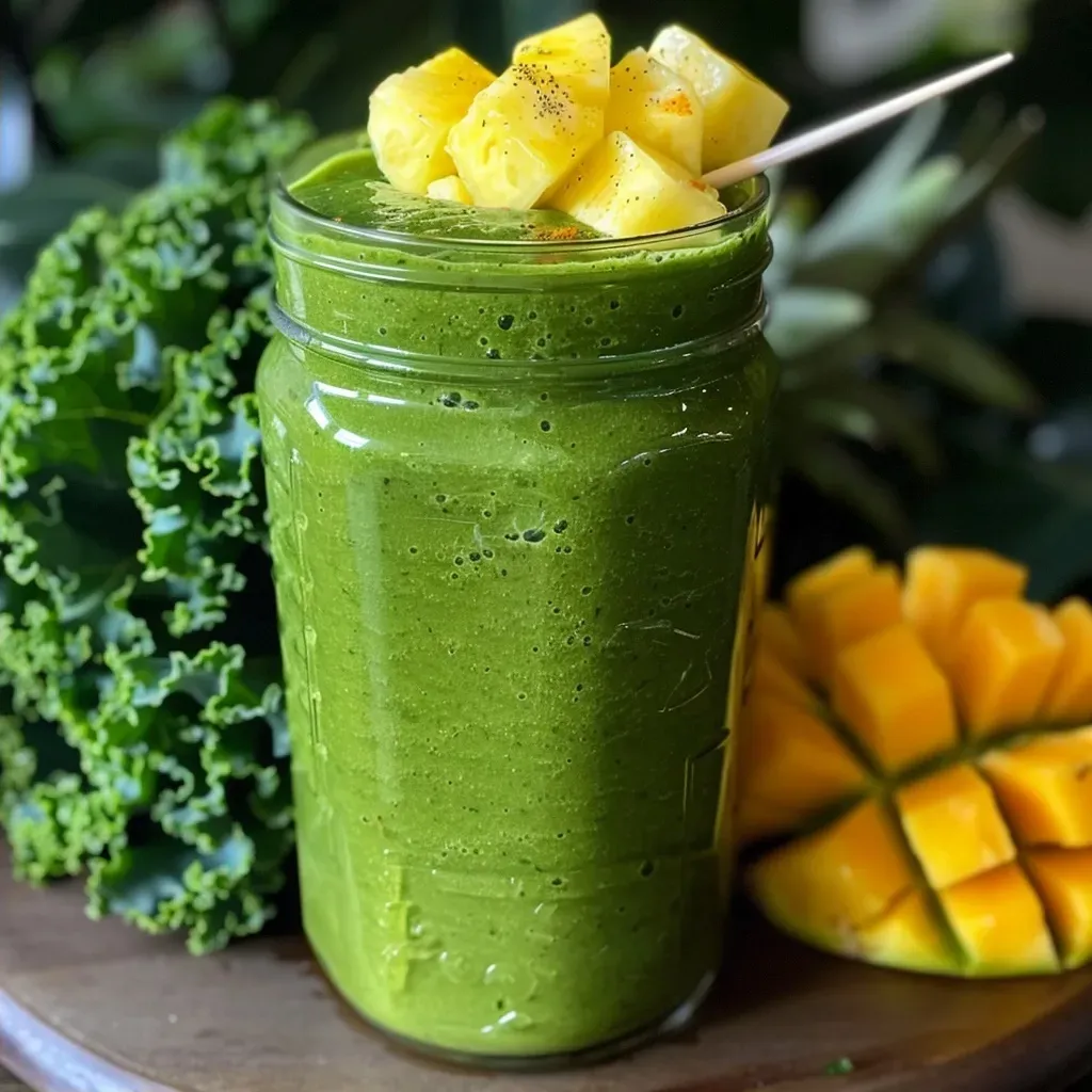 Pineapple and Kale Green Smoothie