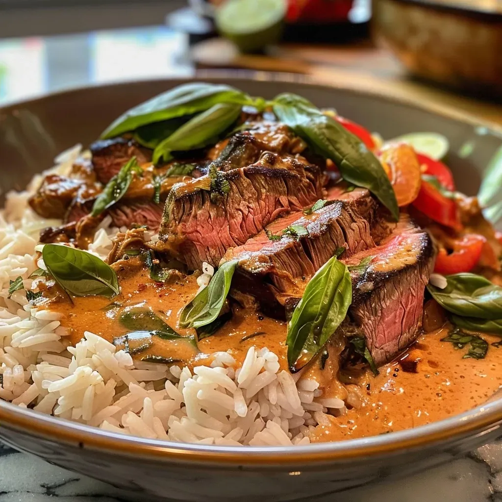 Thai Coconut Red Curry with Steak