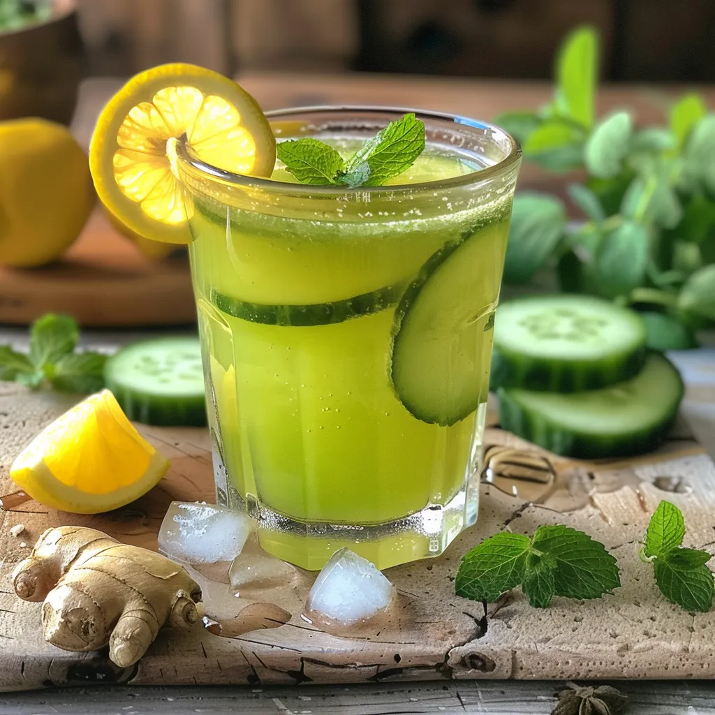 Detox Cucumber Ginger Bedtime Drink